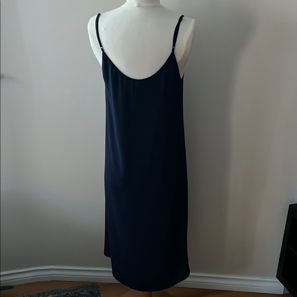 Babaton Blue Slip Midi Dress Spaghetti Strap V-Neck - Picture 3 of 7